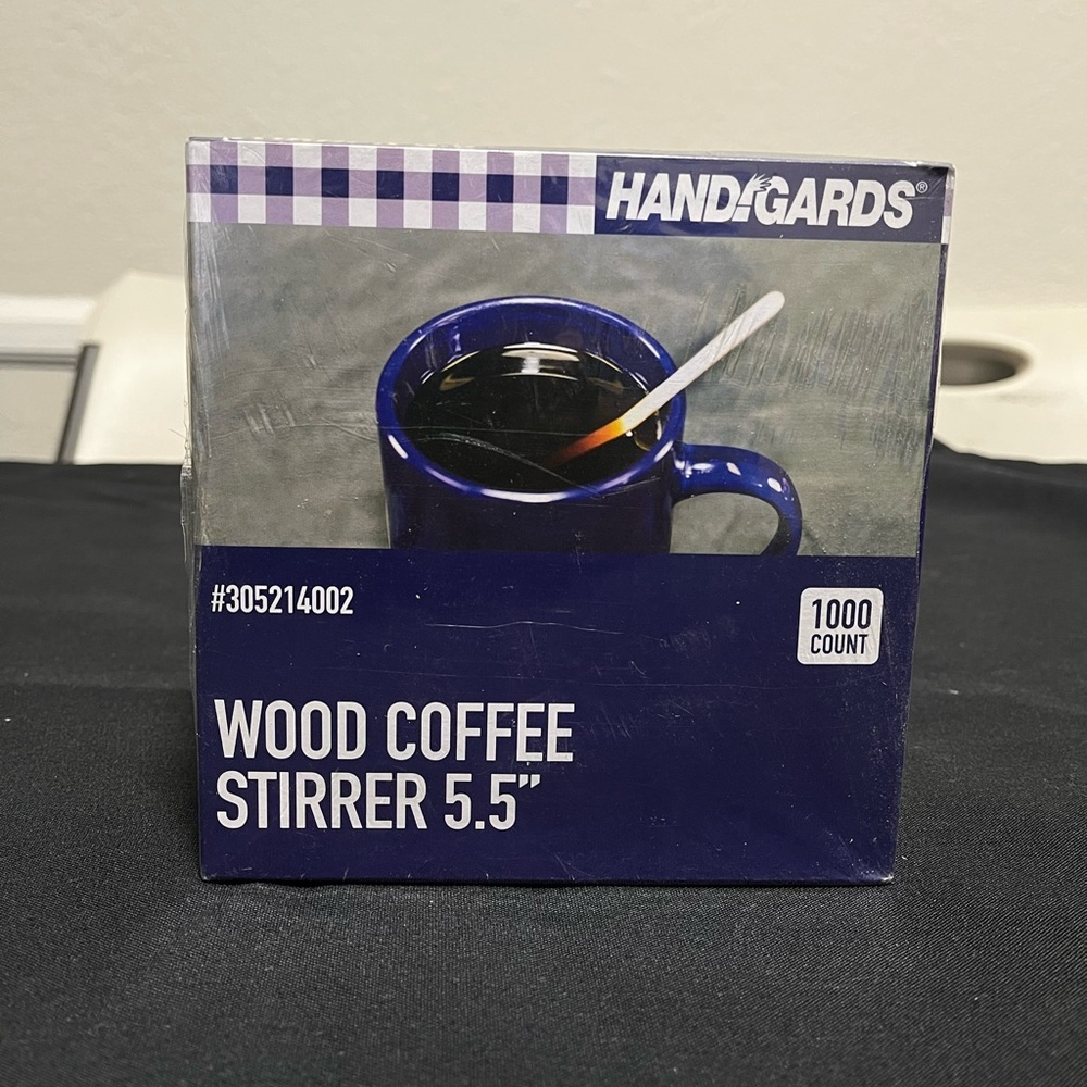 Handgards Wood Coffee Stirrer 5.5" (1000) count